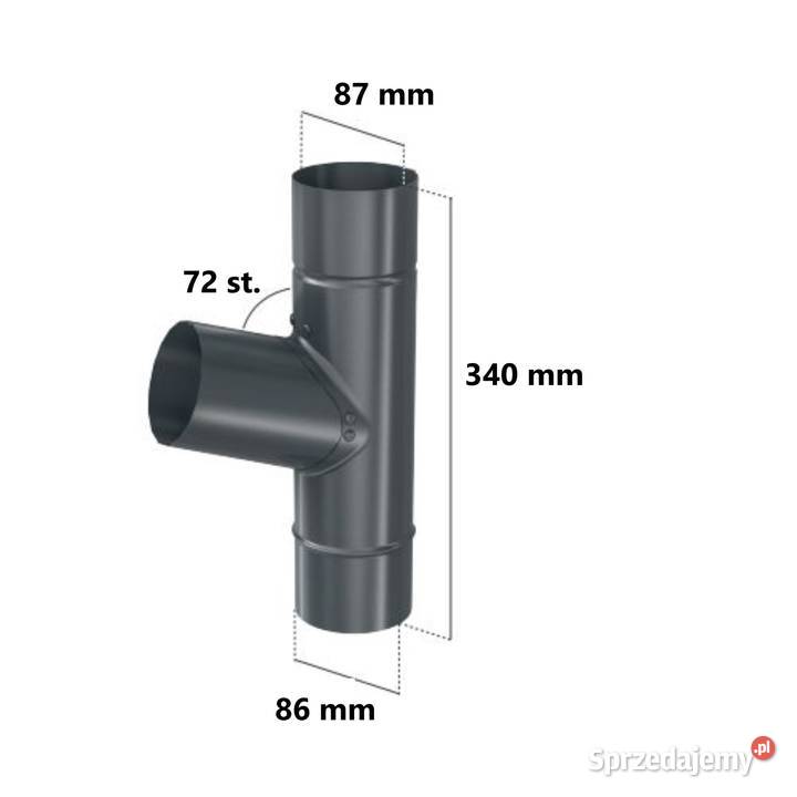 Bryza STAL Trójnik 909090 mm antracytowy ral Rynny i spusty podlaskie sprzedam