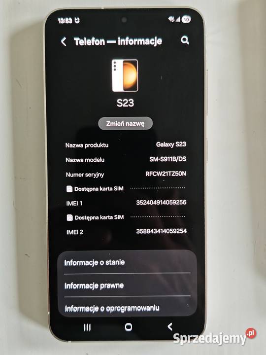 Samsung Galaxy S23 128GB kremowy zadbany etui Kraków