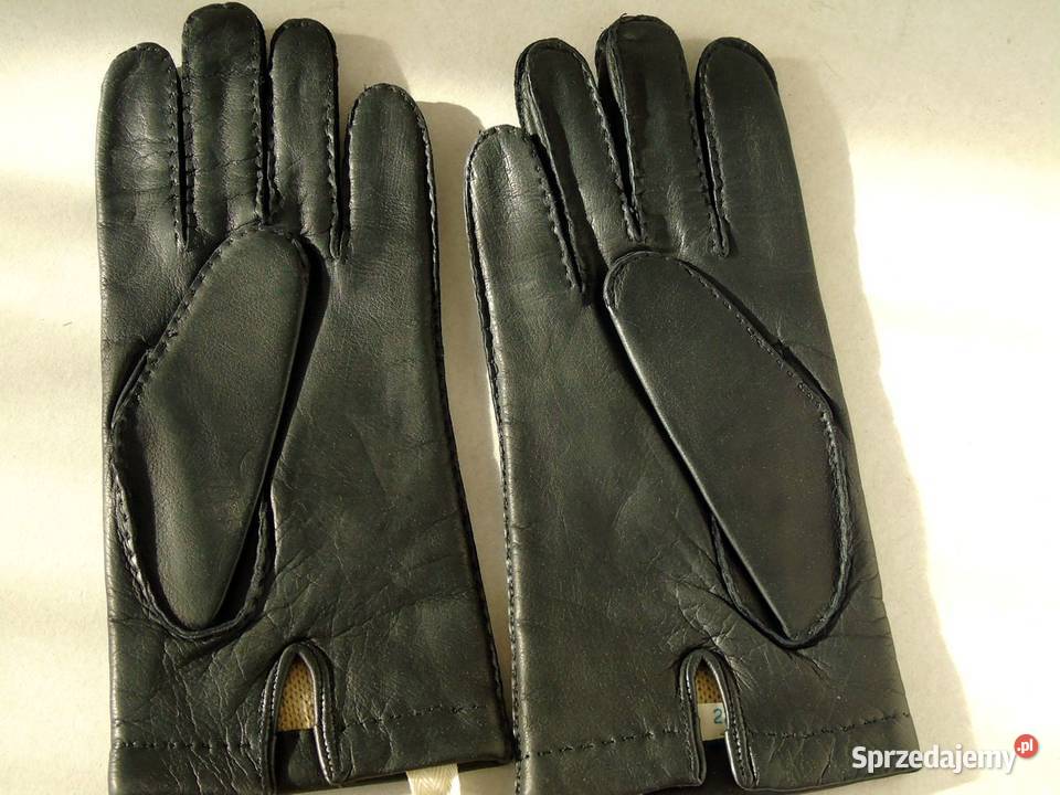 Rękawiczki skórzane męskie czarne Renifer Świnoujście