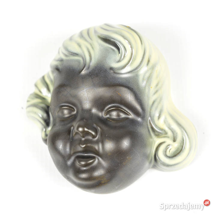 Ceramiczna figura ścienna Cortendorf Niemcy lata odcienie brązowego Dom i Ogród sprzedam