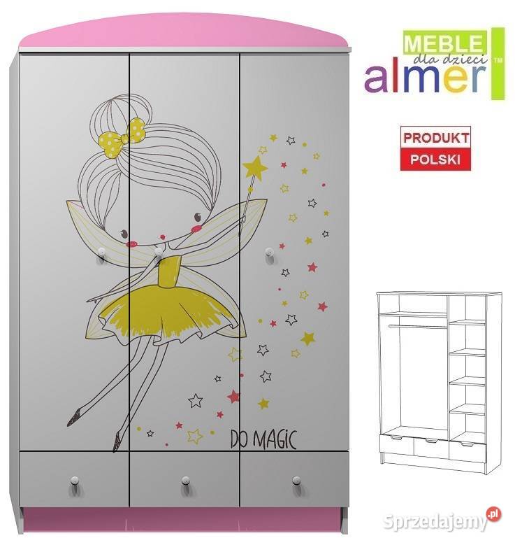 WRÓŻKA 3 N10 szafa dziecięca 120x53 w190 Mrągowo