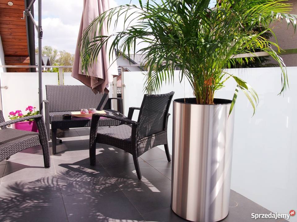 Nowoczesne donice do salonu ze stali nierdzewnej małopolskie Kraków sprzedam