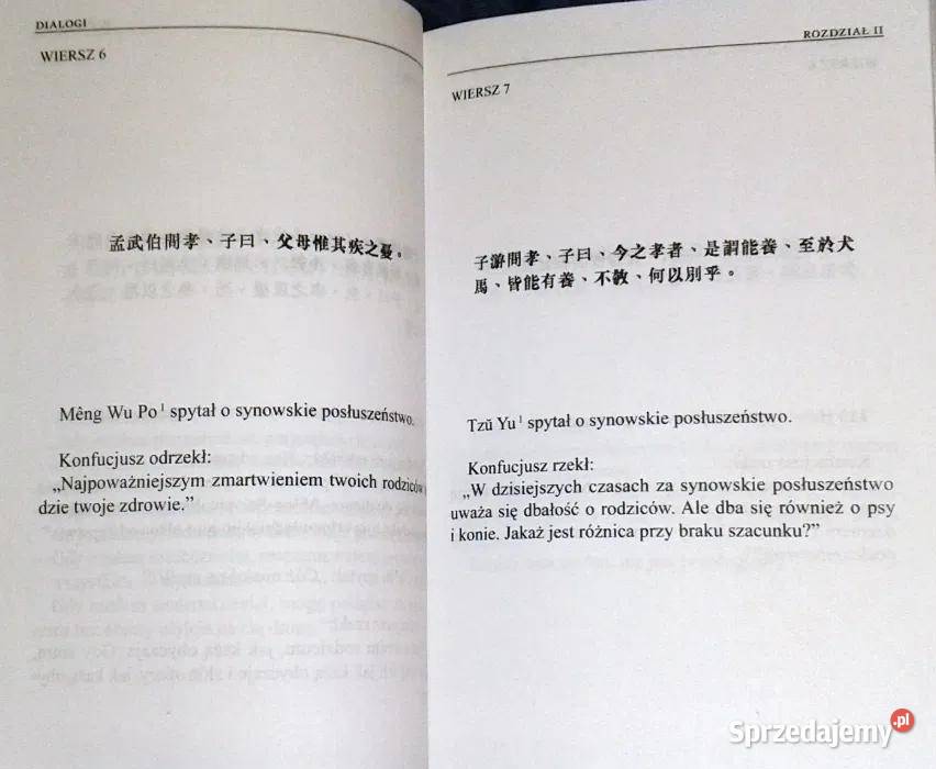 Konfucjusz Dialogi Lun Yu sprzedam