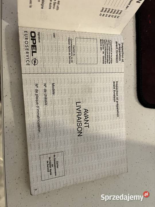 Książka serwisowa Opel Głuchołazy