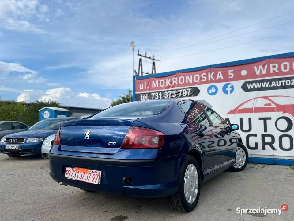 Peugeot 407 16 HDI 2006 Klima Alufelgi Długie nieuszkodzony