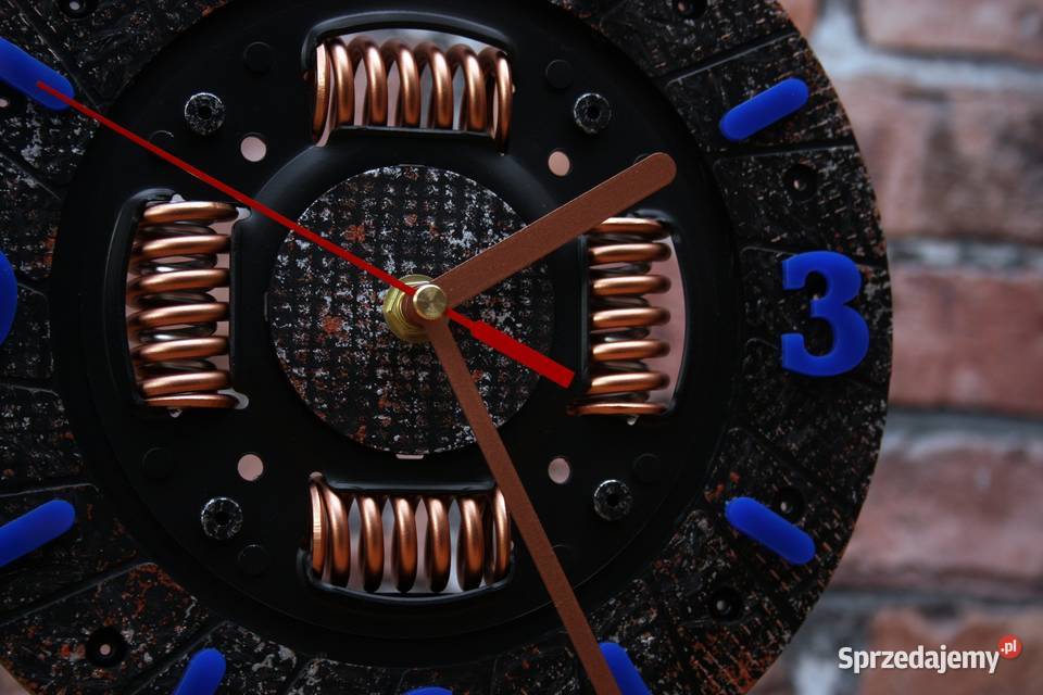 Zegar stojący sprzęgło scrap metal art loft Zegary Dębica