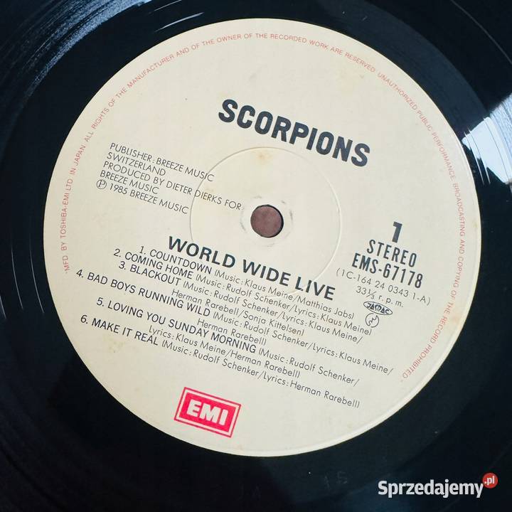 Scorpions World Wide Live NMEX Japan Obi 2 LP mazowieckie Warszawa