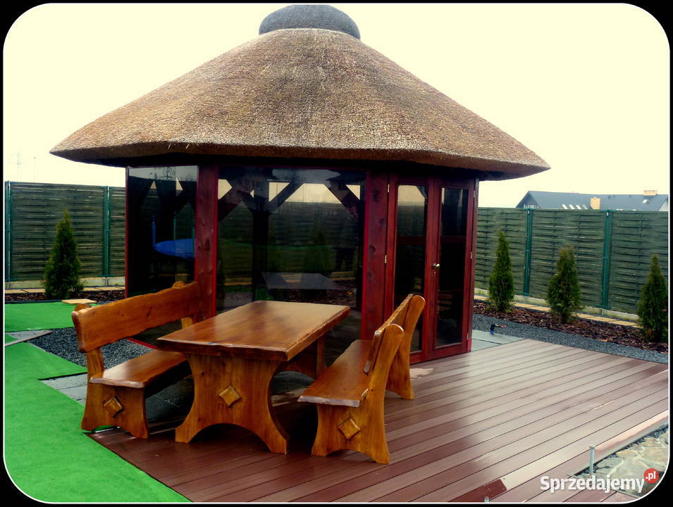 Meble ogrodowe drewniane do barulokalu stół Meble ogrodowe Chojnice