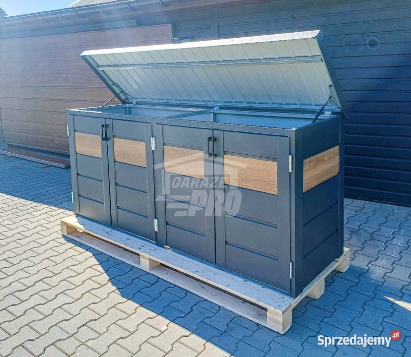 Zabudowa koszy na śmieci wiata obudowa Dąbrowa Górnicza