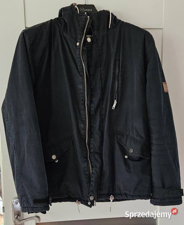 Kurtka pitbull L XL czarna kaptur męska parka Kurtki i płaszcze Konstancin-Jeziorna sprzedam