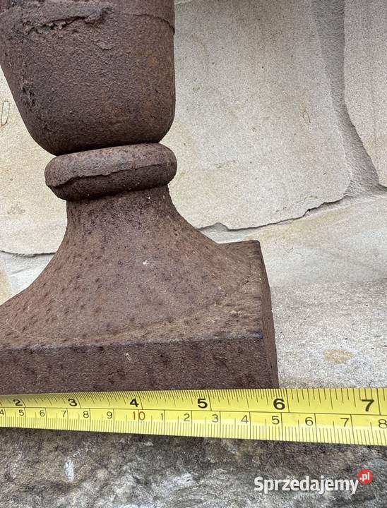 Stara donica wazon z żeliwa doniczka komplet Dom i Ogród Bystrzyca Kłodzka