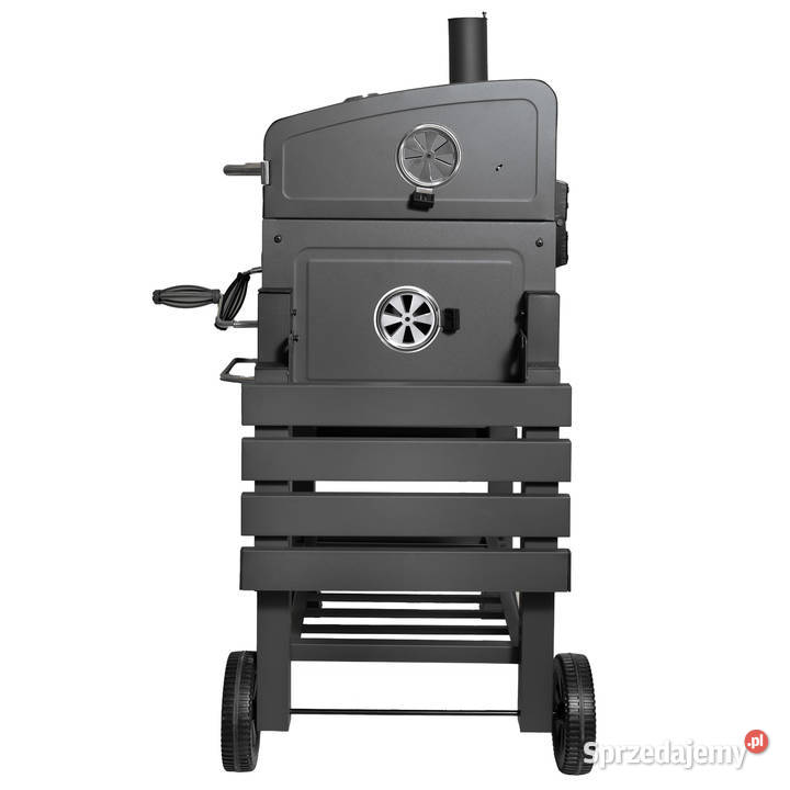 Duży grill węglowy ogrodowy ruszt z pokrywą Poznań