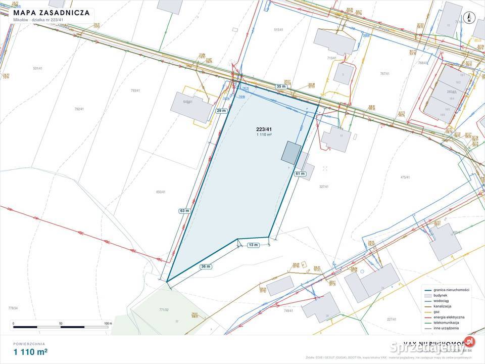Działka na sprzedaż Mikołów 1110 m