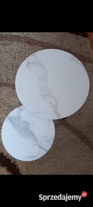 Stoliki KAWOWE 6040 okrągłe ZESTAW 2w1 nowe Małkinia Górna sprzedam