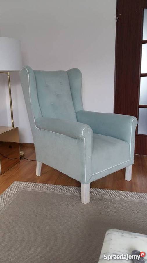 fotel uszak miętowy XL nowy