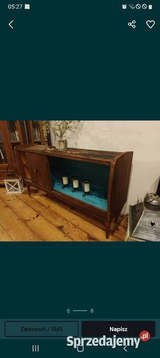 Komoda szafka retro dębowa jamnik vintage prl Pozostałe Dom i Ogród