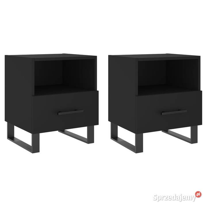 Szafki nocne 2 czarne 40x35x475 WM827487 Warszawa