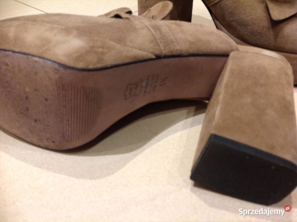 Klapki Skórzane na Platformie KENNELSCHMENGER r Nowa Sól