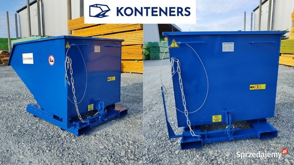 Kontener samowyładowczy 1m3 1000 L KOLEBA ZŁOM Grudziądz sprzedam