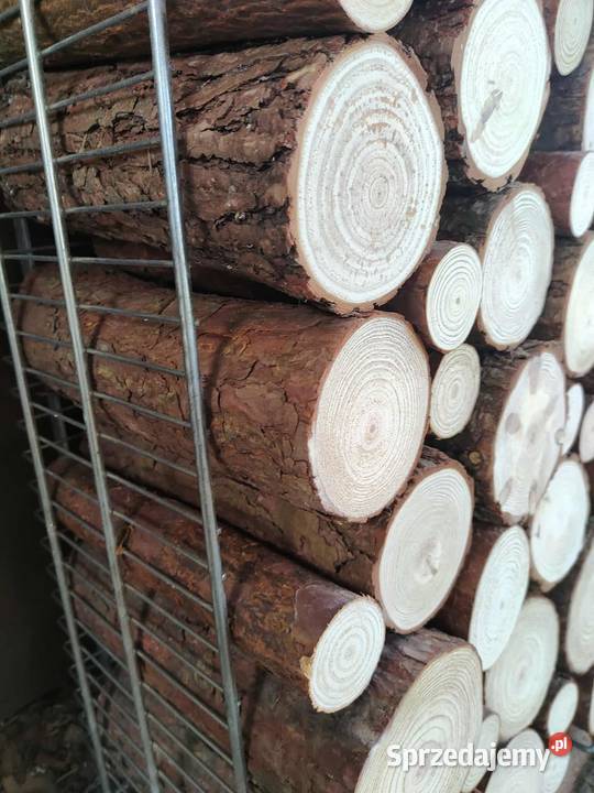 Wnęka kominka drewno pieńki mix natura 40x40x30 Pozostałe podkarpackie Kulno