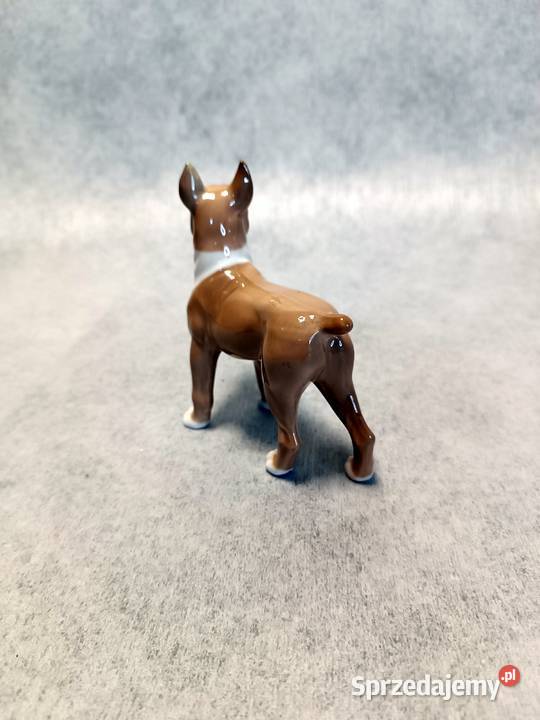 PORCELANOWA FIGURKA PSA Figurka Terrier Bokser Jawor