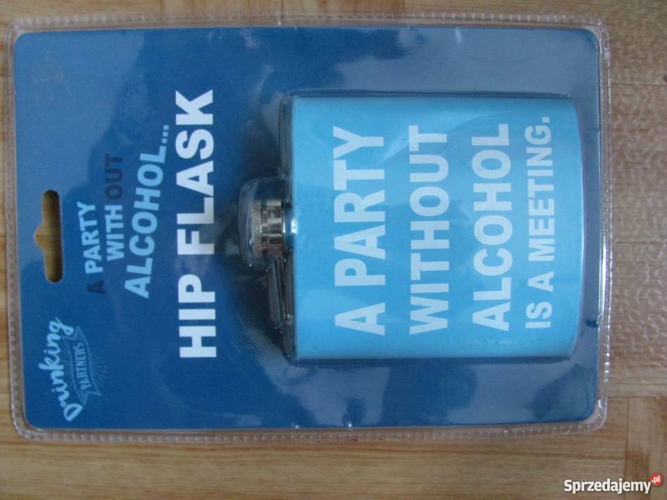 Piersiówka ze stali nierdzewnej niebieska Party Pozostałe lubelskie Zamość