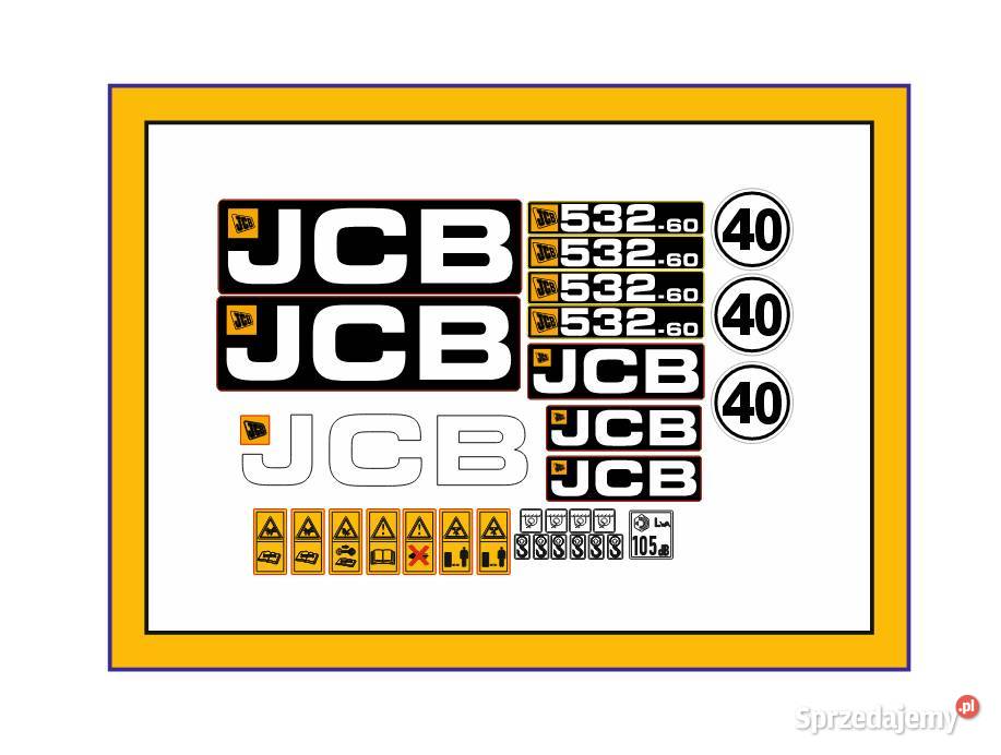 Naklejki ładowarka teleskopowa JCB 53260 Nalepki Ostrów Wielkopolski