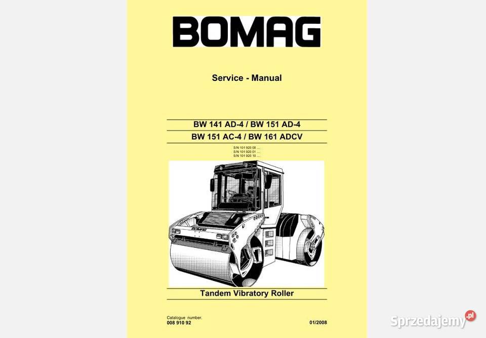 BOMAG BW 141AD4 BW151AD4 BW151AC4 BW161ADCV ins motoryzacja, transport Kielce