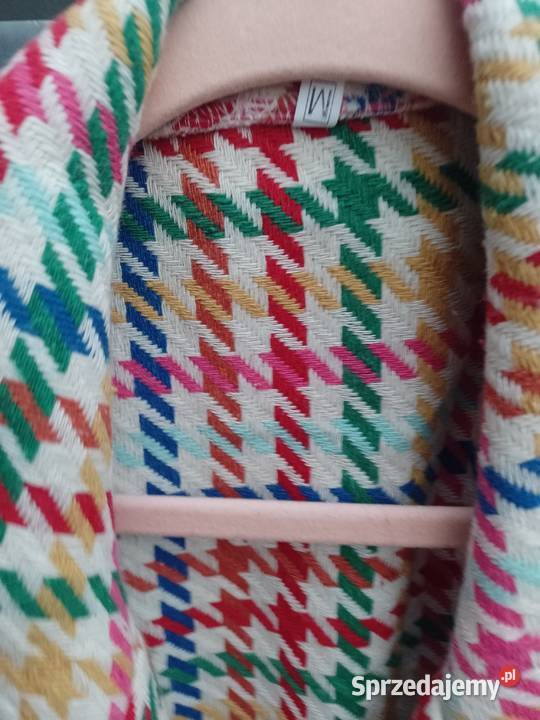 3840 ML Shein Długi tęczowy płaszcz oversize Moda i Styl Kraków