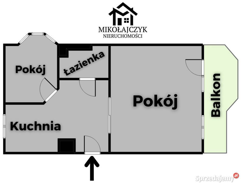2 pokoje Okrzei 7 2 piętro duży balkon garaż garaż Bartoszyce sprzedam