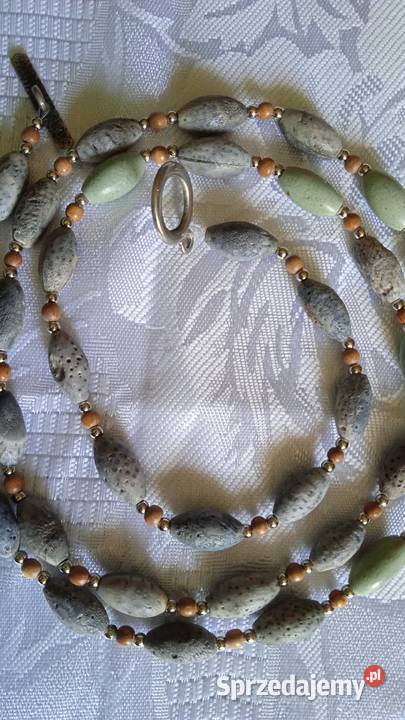 NASZYJNIK Z LAWY WULKANICZNEJ NATURE Zegarki i Biżuteria wielkopolskie Piła