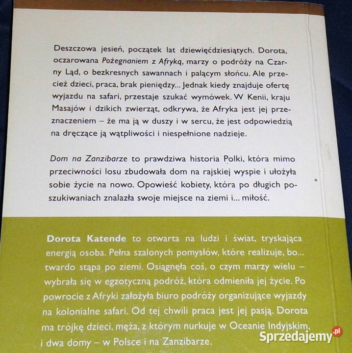 Dom na Zanzibarze Dorota Katende Rok wydania 2011 Chełm