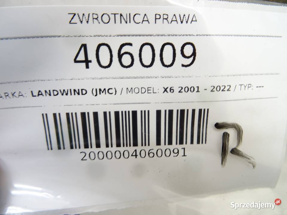 ZWROTNICA PRAWA LANDWIND X6 Zwrotnice sprzedam