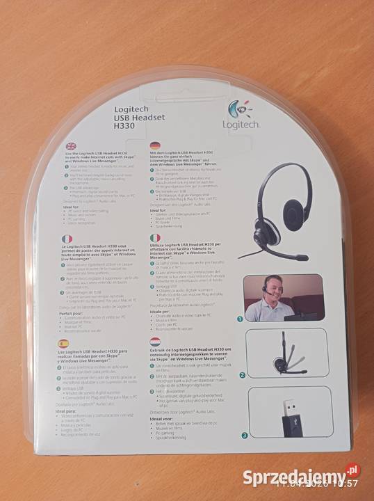Słuchawki USB z mikrofonem Logitech USB Headset sprzedam
