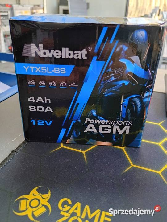 Novelbat YTX5LBS 12v 4Ah 80A PowerSport AGM Części samochodowe Jelcz-Laskowice