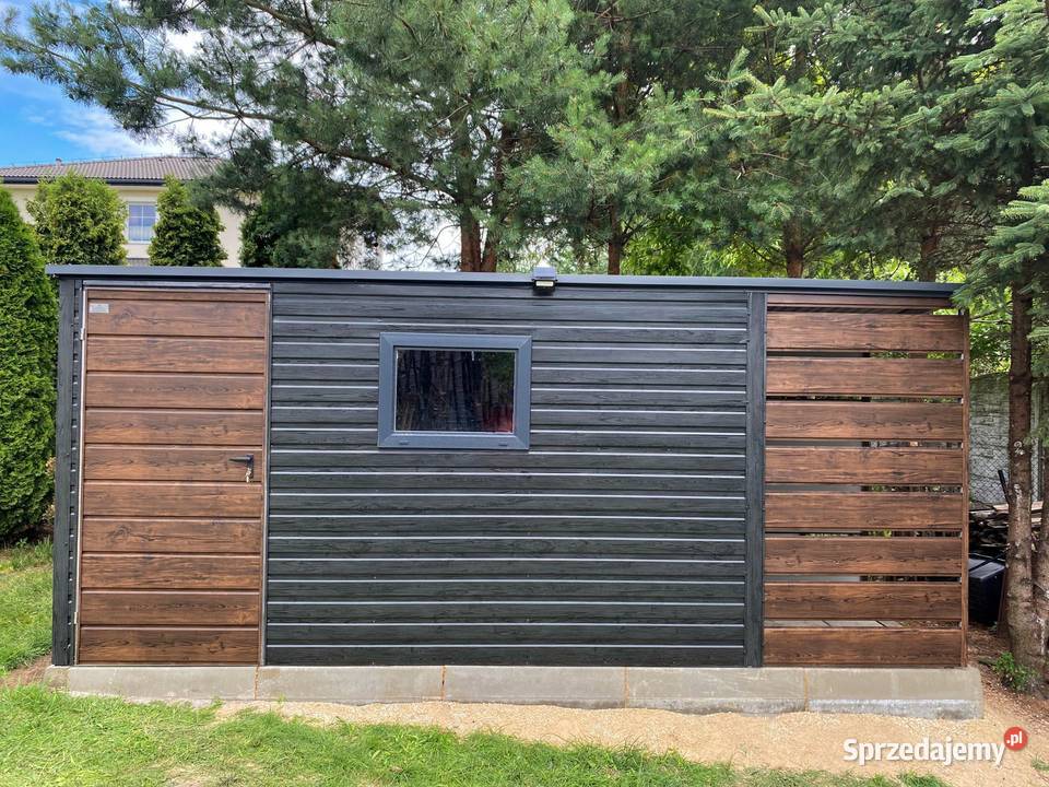 Schowek Domek ogrodowy 4x2m wiata 1m okno wielkopolskie