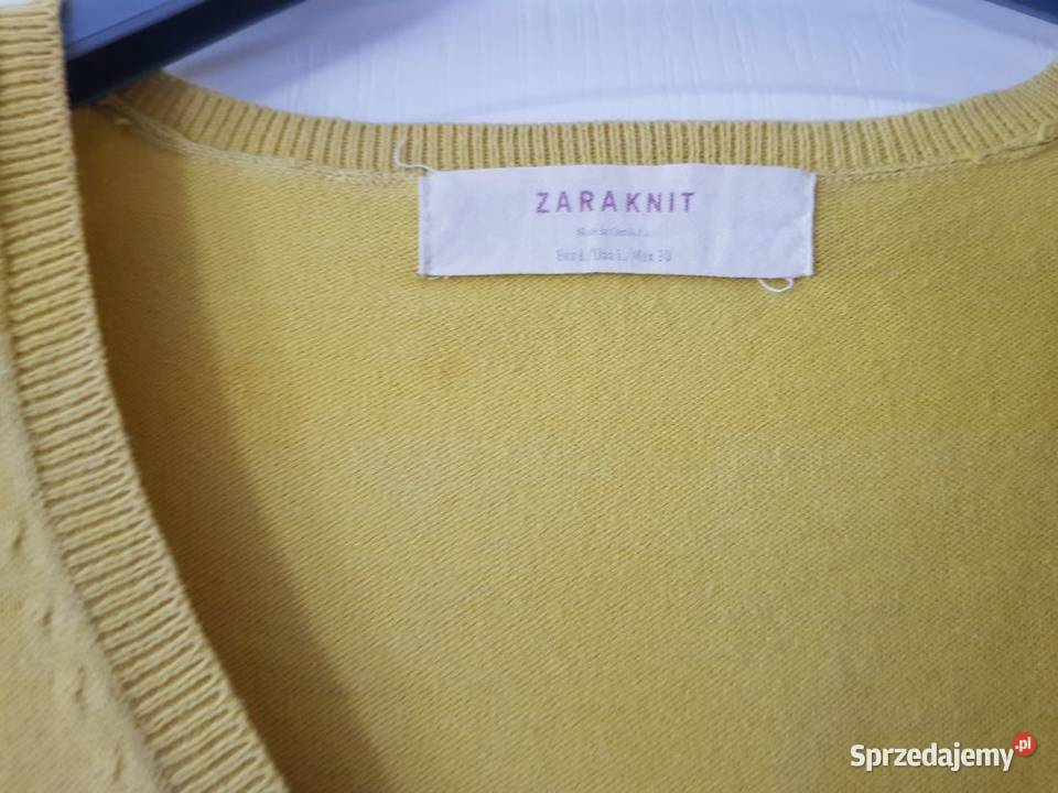 bluza sweter sweterek zara musztardowy żółty Zara Kielce