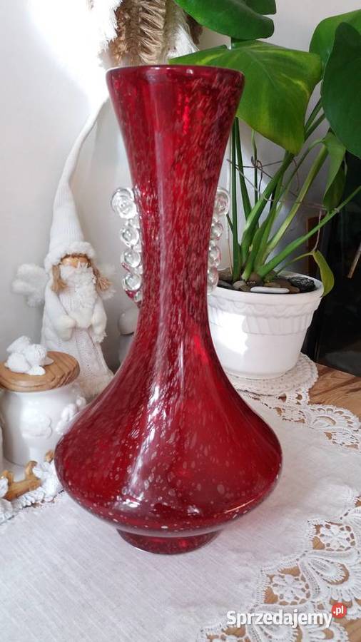 Wazon kanna Kaczmarek Górska PRL szkło