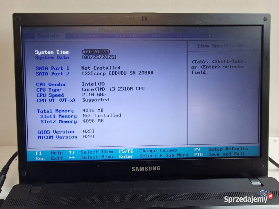 Laptop Samsung Hoyr6yk NP300V3A i3 133 HDMI z zachodniopomorskie Kołobrzeg