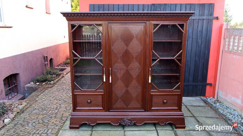Wspaniała Biblioteka Witryna Dąb 1920 Renowacji Ziębice sprzedam