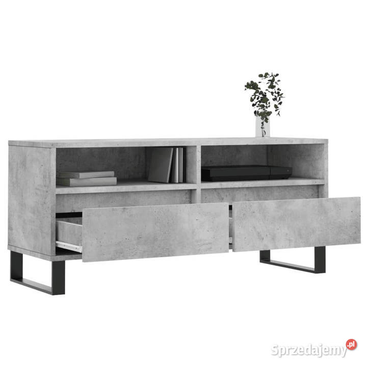 Szafka pod TV szarość betonu 100x345x445