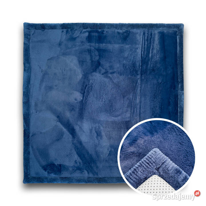 GRUBY DYWAN PUFFY SOFT KWADRAT 120X120 GRANATOWY Dywany Lublin