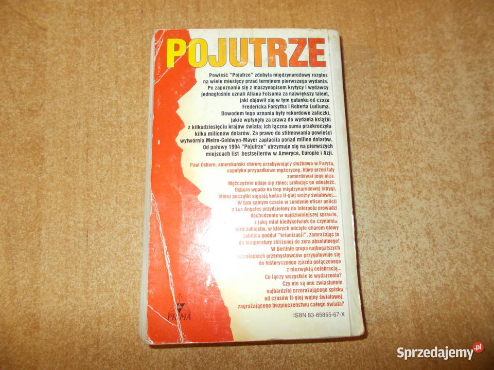 Allan Folsom Pojutrze Rok wydania 1995 Proza i poezja sprzedam