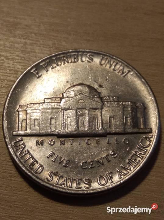 Moneta 5 centów USA 1982 Thomas Jefferson Myszków