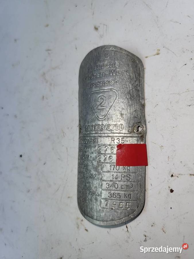 TABLICZKA ZNAMIONOWA EMW 1955 Rybnik sprzedam