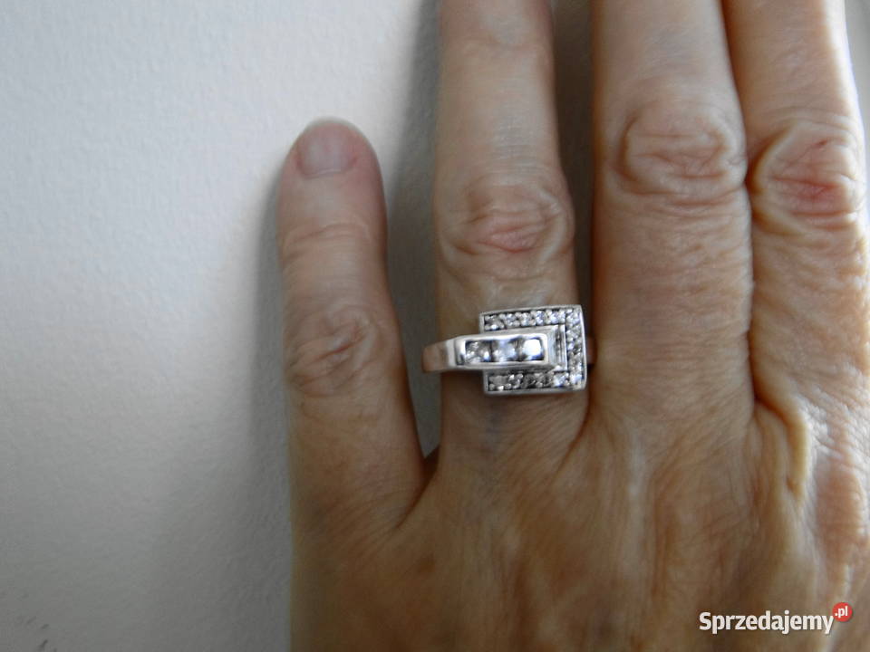 Piękny okazały pierścionek srebro 925 Warszawa