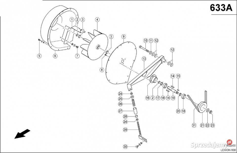Claas Lexion 600 OGRANICZNIK 0006448160 Jastrzębniki