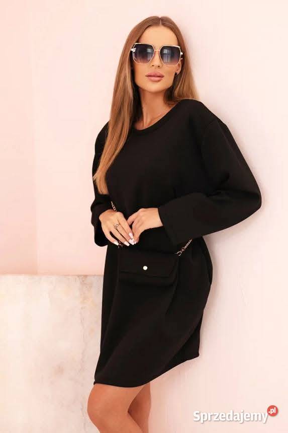 Sukienka damska wiskozowa Plus Size z torebką na sprzedam