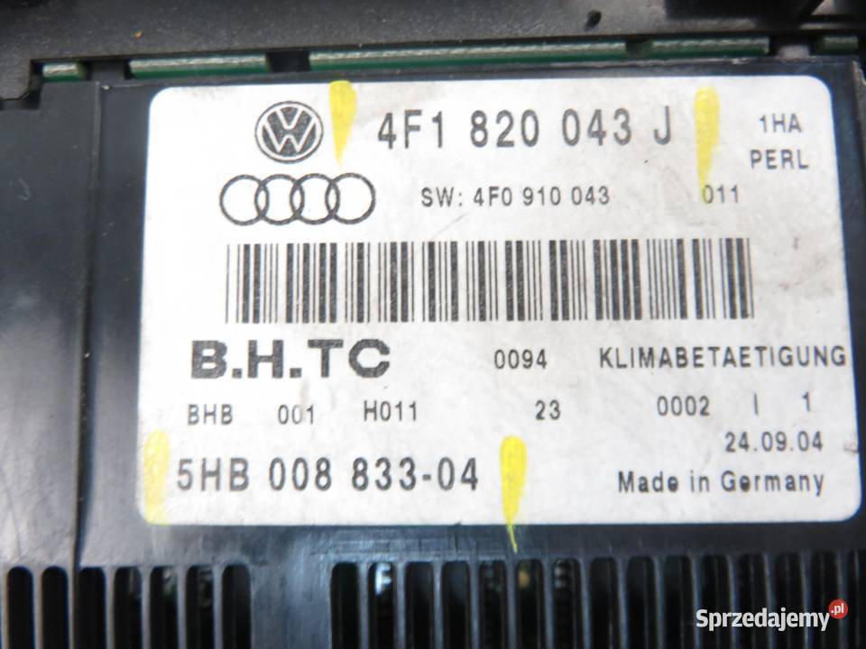 KLIMATRONIK AUDI A6 C6 4F1820043J 5HB00883304 osobowe małopolskie