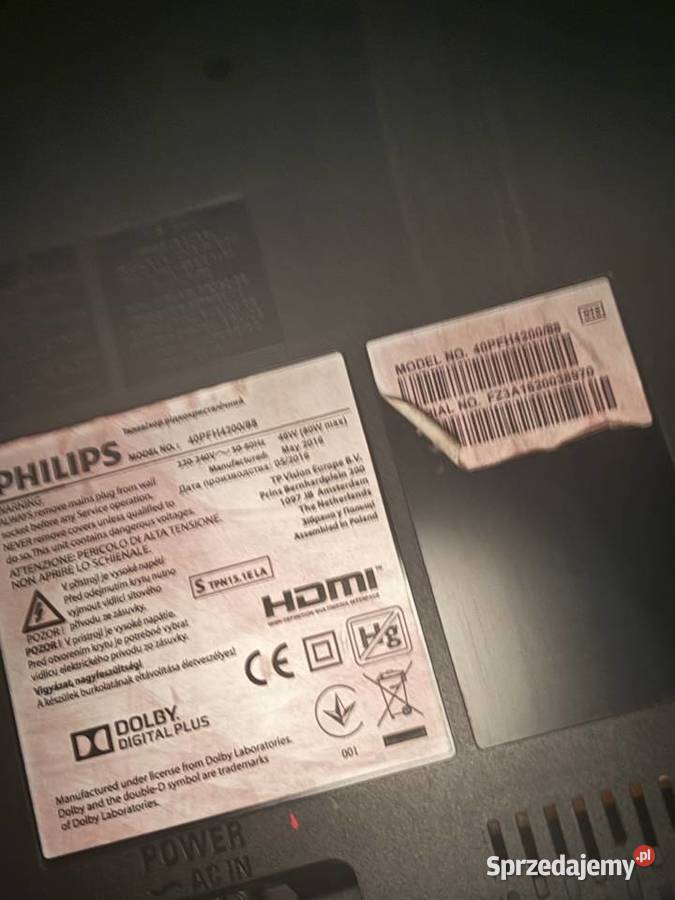 Philips 40PFH410088 Nie działa wejście hdmi śląskie Bytom